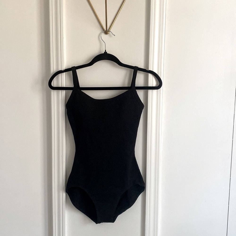 Capezio black leotard bodysuit size M